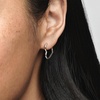 image:imagePANDORA Asymmetrical Heart Hoop Earrings  Timeless Earrings for Women  Gift for Her  Made with Sterling Silver  With Gift Box