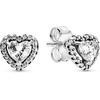 image:imagePANDORA Elevated Heart Stud Earrings  Timeless Earrings for Women  Gift for Her  Made with Sterling Silver amp Cubic Zirconia  With Gift Box