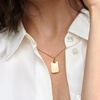 image:imagePANDORA Engravable Rectangle Tag Pendant  14K GoldPlated Engravable Pendant for Women  PANDORA Moments Jewelry  Gifts for Women  Includes Gift Box