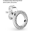 image:imagePANDORA Forever Stud Earrings  Great Gift for Her  Stunning Womens Earrings  Sterling Silver amp Cubic Zirconia With Gift Box