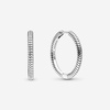 image:imagePANDORA Moments Charm Hoop Earrings  Great Gift for Women  Stunning Womens Earrings  Sterling Silver With Gift Box