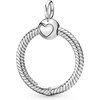 image:imagePANDORA Moments Small O Pendant  Stunning Womens Jewelry  Great Gift for Her  Snake Chain Pendant  Sterling Silver With Gift Box