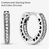 image:imagePANDORA Pav Heart Hoop Earrings  Elegant Earrings for Women  Gift for Her  Made with Sterling Silver amp Cubic Zirconia  With Gift Box