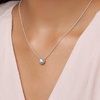 image:imagePANDORA Round Sparkle Halo Necklace  Adjustable Cubic Zirconia Pendant Necklace for Women  Everyday Jewelry for Her  With Gift BoxSterling Silver