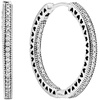image:imagePANDORA Sparkle amp Hearts Hoop Earrings  Elegant Earrings for Women  Gift for Her  Sterling Silver amp Cubic Zirconia  With Gift Box