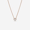 image:imagePANDORA Sparkling Heart Collier Necklace  Adjustable Jewelry with Lobster Clasp  Gift for Her  14k Rose Gold amp Cubic Zirconia  With Gift Box  177