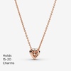 image:imagePANDORA Sparkling Heart Collier Necklace  Adjustable Jewelry with Lobster Clasp  Gift for Her  14k Rose Gold amp Cubic Zirconia  With Gift Box  177
