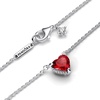 image:imagePANDORA Sparkling Heart Halo Pendant Collier Necklace  Adjustable Necklace  Stunning Womens Jewelry  Gift for Her  Sterling Silver with Red Crystal  With Gift Box  177