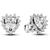 image:imagePANDORA Timeless Sparkling Heart Halo Stud Earrings  Sterling Silver with Cubic Zirconia  Jewelry for Women  Includes Gift Box
