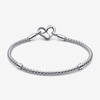 image:imagePandora Moments Studded Chain Bracelet  Compatible Moments Charms  Gift for Her  Sterling Silver  With Gift Box75 Inches