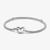 image:imagePandora Moments Studded Chain Bracelet  Compatible Moments Charms  Gift for Her  Sterling Silver  With Gift Box83 Inches
