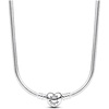 image:imagePANDORA Moments Heart Clasp Snake Chain Necklace  Sterling Silver Necklace for Women  PANDORA Moments Jewelry  Gift for Women  Includes Gift Box  177