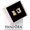image:imagePANDORA Signature Crossover Pav Hoop Earrings Plated Earrings with Cubic Zirconia  Jewelry for Women  Includes Gift Box14k goldplated unique metal blend