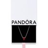 image:imagePANDORA Sparkling Heart Halo Pendant Collier Necklace  Adjustable Necklace  Stunning Womens Jewelry  Gift for Her  Sterling Silver with Red Crystal  With Gift Box  177
