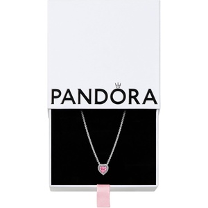 image:imagePANDORA Elevated Heart  Gift for Her  Cubic Zirconia Necklace in Sterling Silver  With Gift BoxRose