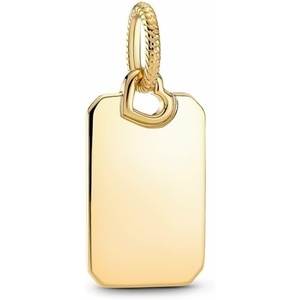 image:imagePANDORA Engravable Rectangle Tag Pendant  14K GoldPlated Engravable Pendant for Women  PANDORA Moments Jewelry  Gifts for Women  Includes Gift Box