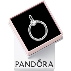 image:imagePANDORA Moments Small O Pendant  Stunning Womens Jewelry  Great Gift for Her  Snake Chain Pendant  Sterling Silver With Gift Box