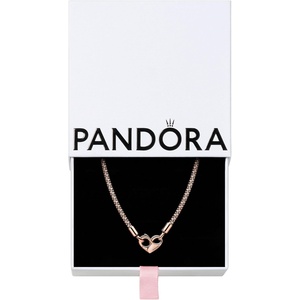 image:imagePANDORA Moments Studded Chain Necklace  Gift for Her  Stunning Womens Jewelry  With Gift BoxRose Gold