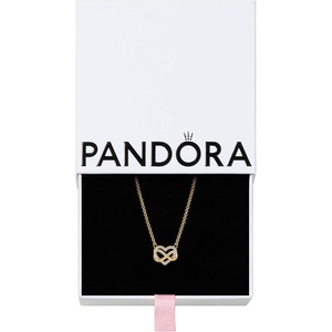 image:imagePANDORA Sparkling Infinity Heart Collier Necklace Gift for Her  With Gift Box  19714k goldplated unique metal blend
