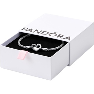 image:imagePandora Moments Studded Chain Bracelet  Compatible Moments Charms  Gift for Her  Sterling Silver  With Gift Box83 Inches