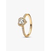 image:imagePANDORAElevated Heart RingWith Gift BoxGold Clear
