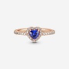 image:imagePANDORAElevated Heart RingWith Gift BoxRose Gold Blue