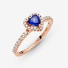 image:imagePANDORAElevated Heart RingWith Gift BoxRose Gold Blue