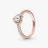 image:imagePANDORAElevated Heart RingWith Gift BoxRose Gold Clear
