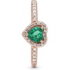 image:imagePANDORAElevated Heart RingWith Gift BoxRose Gold Green