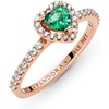 image:imagePANDORAElevated Heart RingWith Gift BoxRose Gold Green
