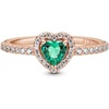 image:imagePANDORAElevated Heart RingWith Gift BoxRose Gold Green