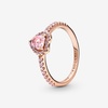 image:imagePANDORAElevated Heart RingWith Gift BoxRose Gold Pink