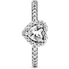 image:imagePANDORAElevated Heart RingWith Gift BoxSilver Clear