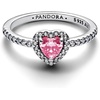 image:imagePANDORAElevated Heart RingWith Gift BoxSilver Pink