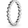 image:imagePandora Band of Hearts Ring  Stackable Ring for Women  Gift for Her Sterling Silver  With Gift Box