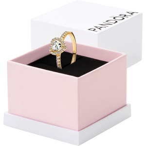 image:imagePANDORAElevated Heart RingWith Gift BoxGold Clear