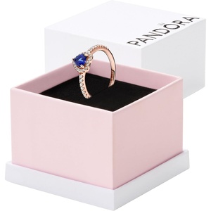 image:imagePANDORAElevated Heart RingWith Gift BoxRose Gold Blue