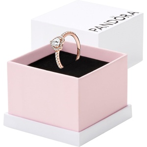 image:imagePANDORAElevated Heart RingWith Gift BoxRose Gold Clear