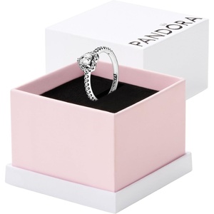 image:imagePANDORAElevated Heart RingWith Gift BoxSilver Clear