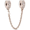 image:imagePANDORA Clear Pave Safety Chain Clip Charm  Compatible Moments  Gift for Her  Made Rose Cubic Zirconia amp Silicone  with Gift Box