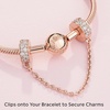 image:imagePANDORA Clear Pave Safety Chain Clip Charm  Compatible Moments  Gift for Her  Made Rose Cubic Zirconia amp Silicone  with Gift Box