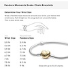 image:imagePANDORA Heart Clasp Snake Chain Bracelet  Heart Clasp  Romantic Jewelry for Her with Gift Box  Compatible Moments Charms  Sterling Silver67 Inches