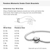 image:imagePANDORA Heart Clasp Snake Chain Bracelet  Heart Clasp  Romantic Jewelry for Her with Gift Box  Compatible Moments Charms  Sterling Silver71 Inches