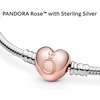 image:imagePANDORA Heart Clasp Snake Chain Bracelet  Heart Clasp  Romantic Jewelry for Her with Gift Box  Compatible Moments Charms  Sterling Silver83 Inches