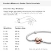 image:imagePANDORA Heart Clasp Snake Chain Bracelet  Heart Clasp  Romantic Jewelry for Her with Gift Box  Compatible Moments Charms  Sterling Silver90 Inches