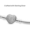 image:imagePANDORA Moments Sparkling Heart Clasp Snake Chain Bracelet  Compatible Moments Charms  Gift for Her63 Inches