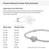 image:imagePANDORA Moments Sparkling Heart Clasp Snake Chain Bracelet  Compatible Moments Charms  Gift for Her71 Inches