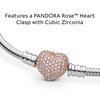 image:imagePANDORA Moments Sparkling Heart Clasp Snake Chain Bracelet  Compatible Moments Charms  Gift for Her75 Inches