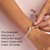image:imagePANDORA Moments Sparkling Heart Clasp Snake Chain Bracelet  Compatible Moments Charms  Gift for Her75 Inches