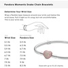 image:imagePANDORA Moments Sparkling Heart Clasp Snake Chain Bracelet  Compatible Moments Charms  Gift for Her83 Inches
